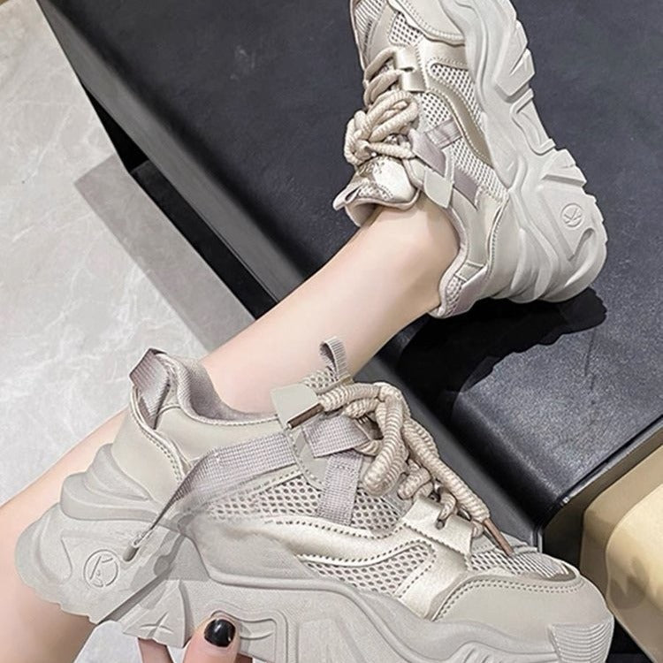 Women's fashionable chunky sneakers with breathable mesh structure and sturdy sole Mune Fashion