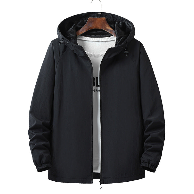 Men's Lightweight Outdoor Jacket with Adjustable Hood Mune Fashion
