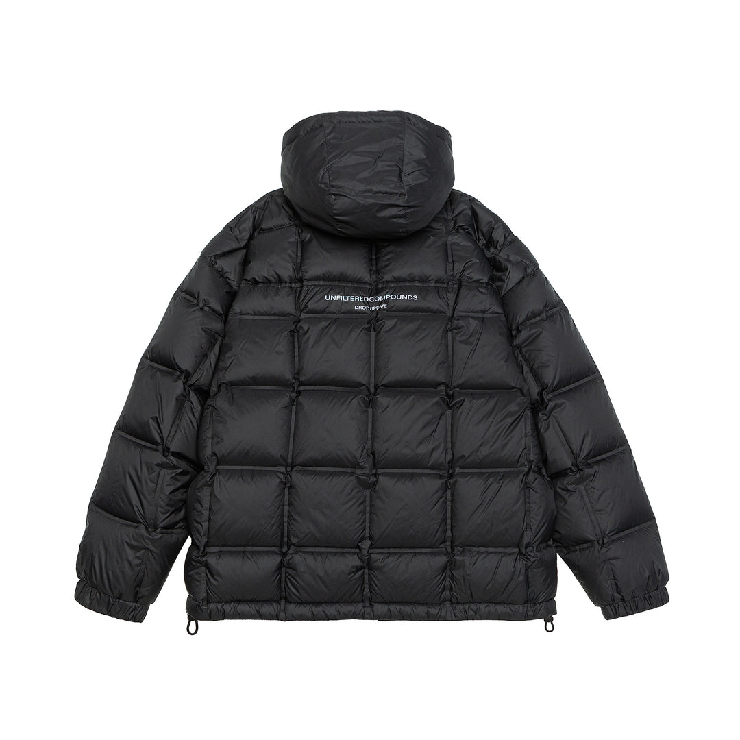 Unisex Oversized Padded Jacket with Hood, Down Look and Drawstring Mune Fashion