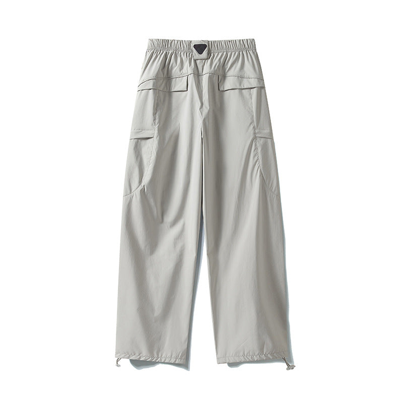 Men's Tech Cargo Pants made of wind and water-repellent nylon with elastic waistband & multifunctional pockets Mune Fashion