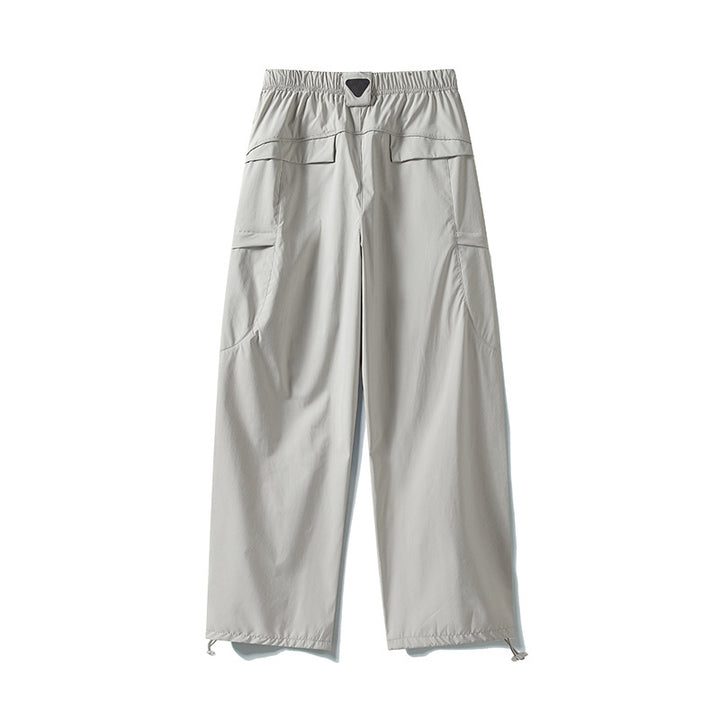 Men's Tech Cargo Pants made of wind and water-repellent nylon with elastic waistband & multifunctional pockets Mune Fashion