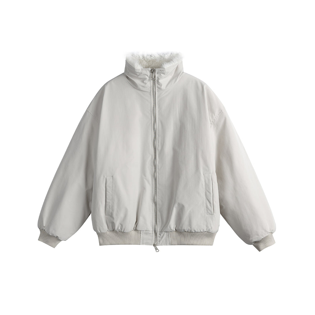 Unisex Boxy-padded Blouson with high stand-up collar and teddy lining Mune Fashion