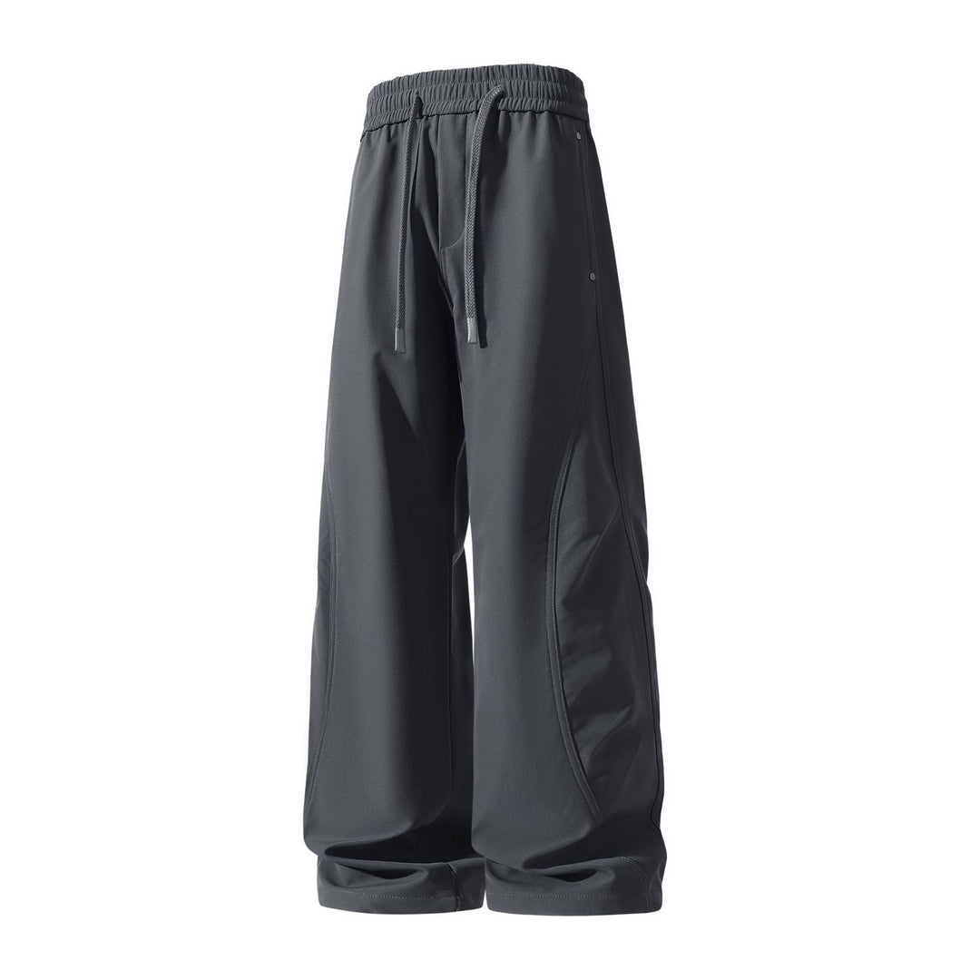 Damen Weite Cropped-Utility-Jogginghose mit Tunnelzugbund und geschwungenen Cargotaschen Mune Fashion