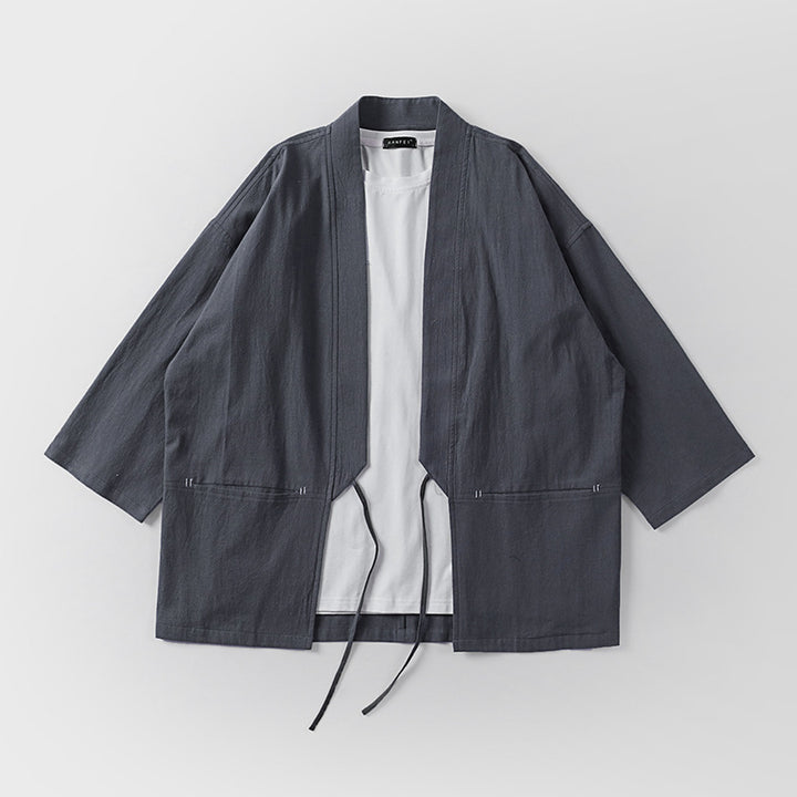 Unisex Kimono-Haori-Jacket with tie belt and three-quarter sleeves Mune Fashion