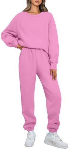 Women's Nano Relaxed Loungewear Set with Oversized Round Neck Sweatshirt and Tailored High Waist Jogging Pants made of French Terry Mune Fashion