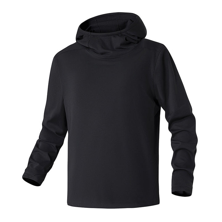 Herren Kapuzenpullover mit hohem Schalkragen aus technischem Stretchjersey Mune Fashion