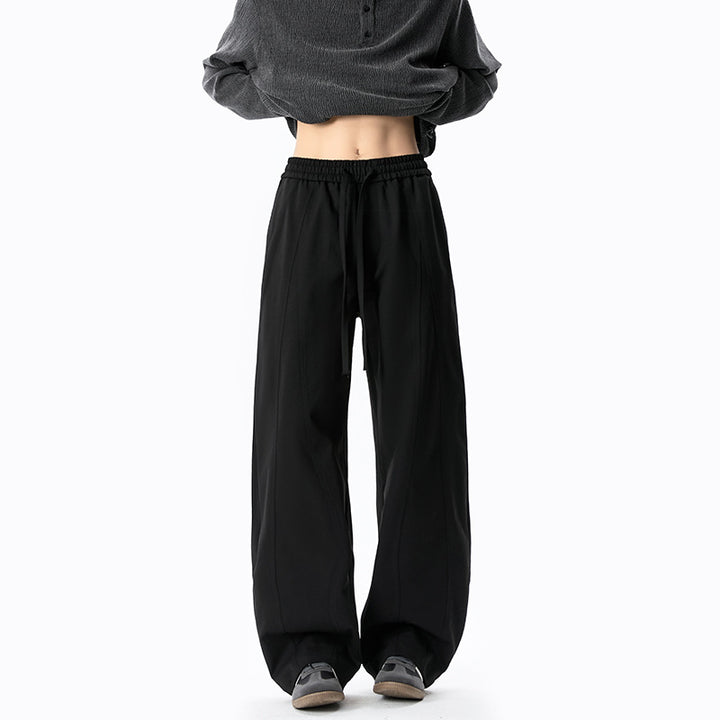 Ladies Elegant and Wide Fabric Trousers Mune Fashion