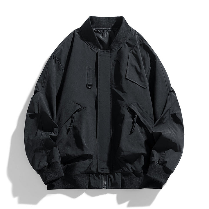 Men's  oversized military-inspired flight bomber jacket with utility pockets Mune Fashion