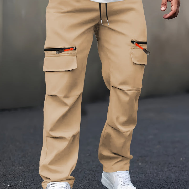 Men's Cargo Jogging Pants with Zipper Utility Pockets Mune Fashion