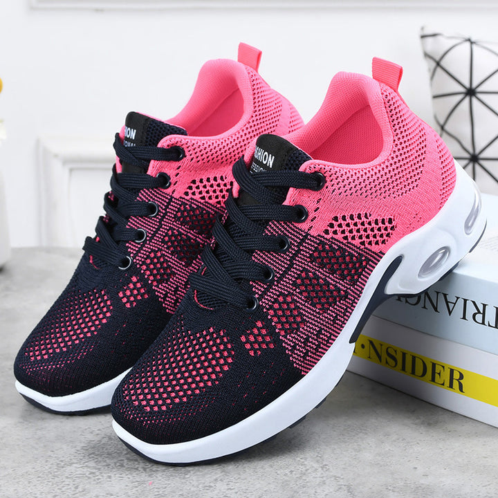 Unisex nan breathable knitted sneakers with air cushion heel Mune Fashion