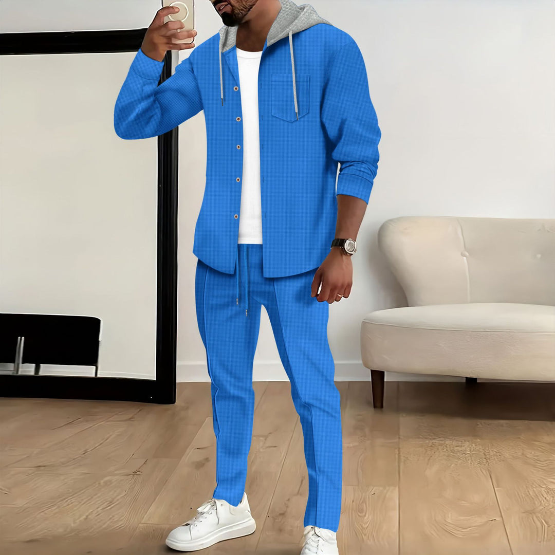 Men's structured overshirt with hood and matching relaxed pants Mune Fashion