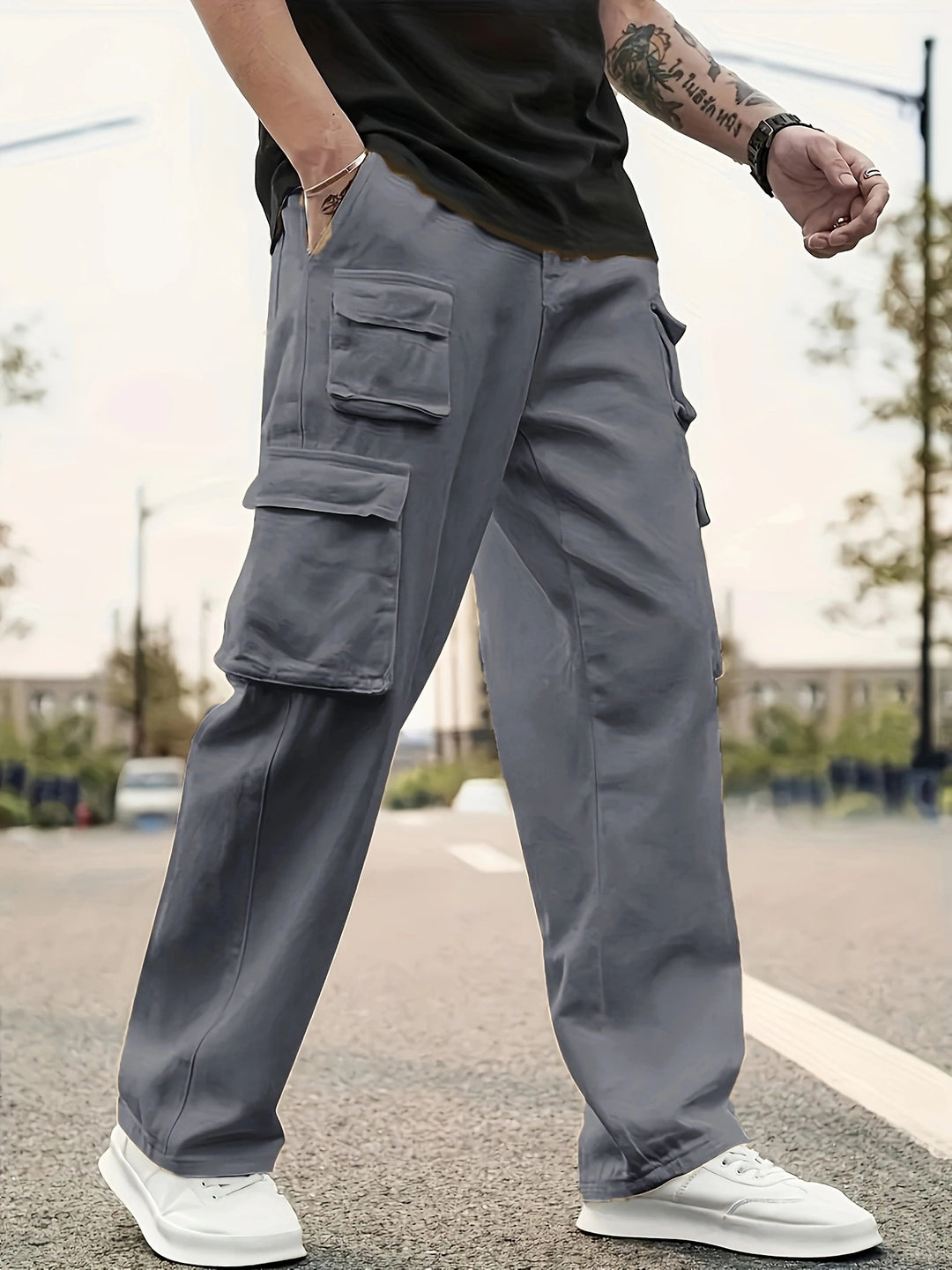 Men's Fashion Cargo Pants with Practical Zipper Pockets Mune Fashion