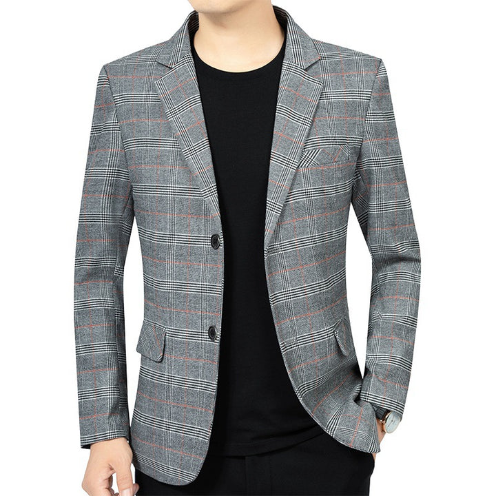 Men's Checkered Slim-Fit Blazer Mune Fashion