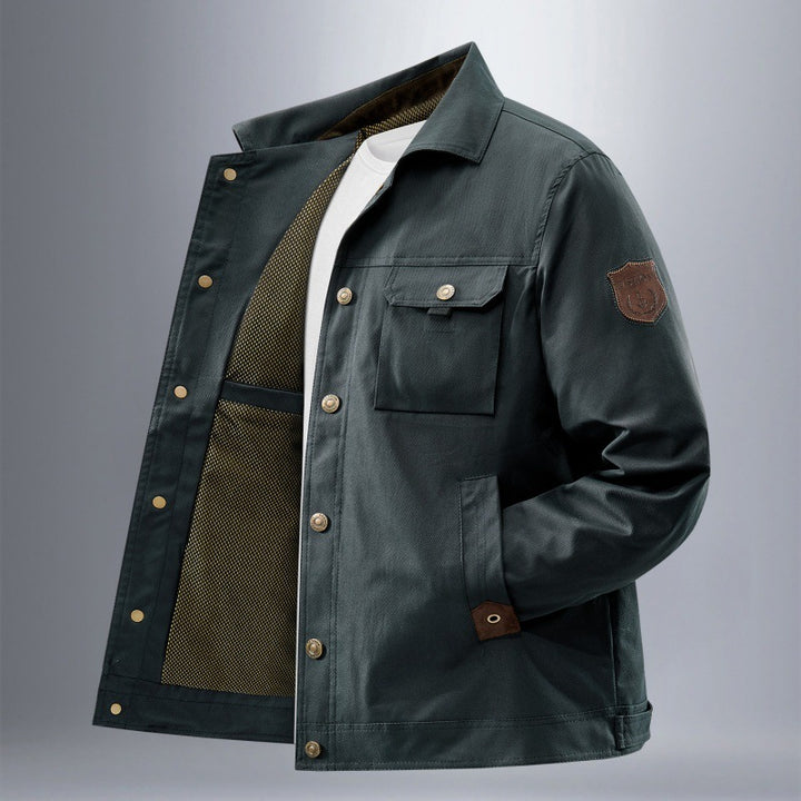 Men's Robust Utility Jacket with Practical Pockets