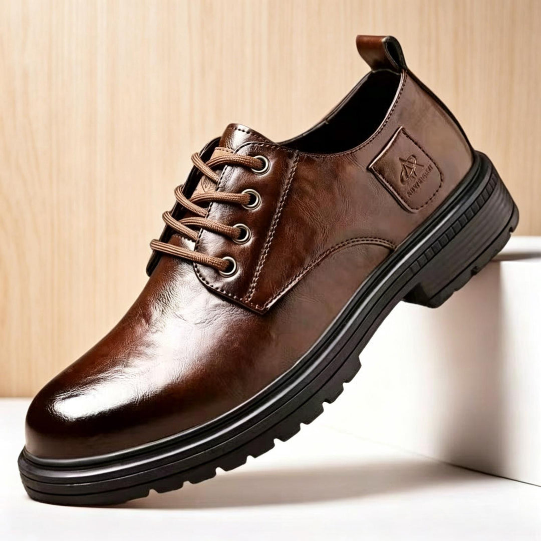 Men's Elegant Leather Lace-Up Shoes Mune Fashion