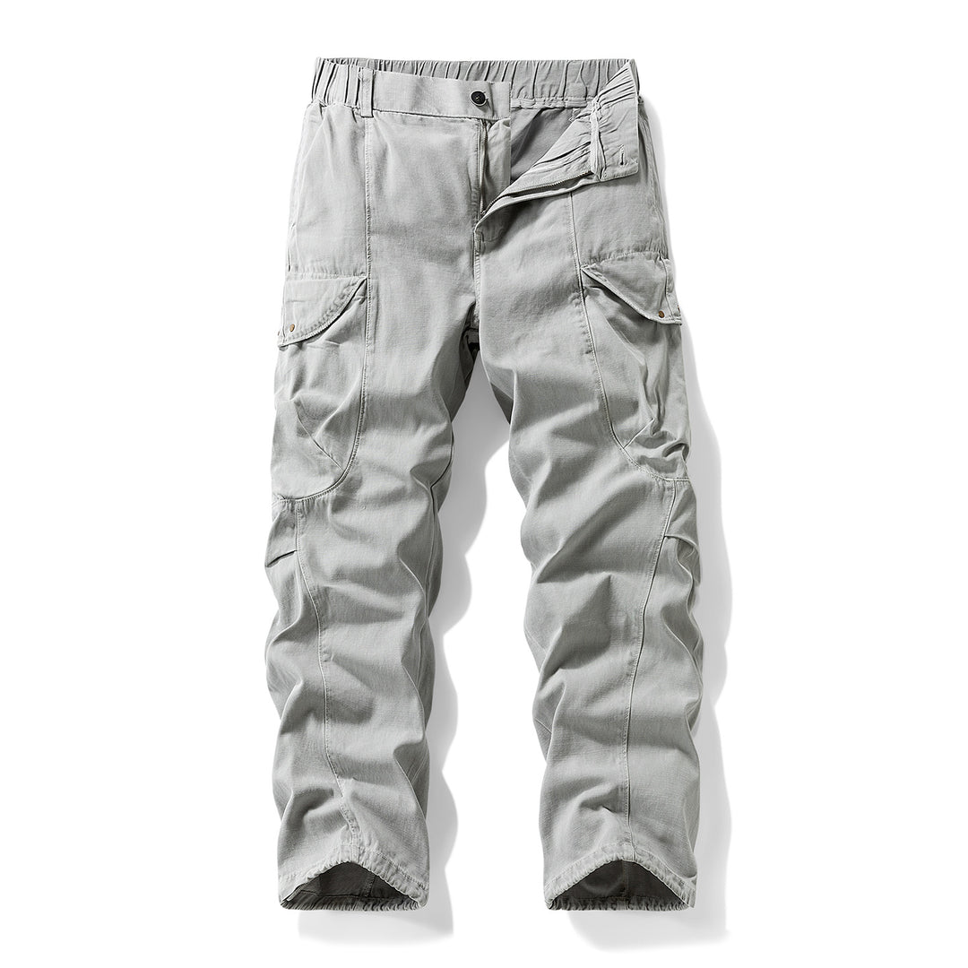 Herren Cargo-Hose im Utility-Look mit elastischem Bund und Knieabnähern Mune Fashion