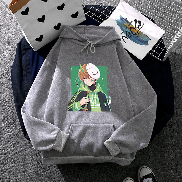 Women's hoodie with printed manga design and soft fleece lining Mune Fashion