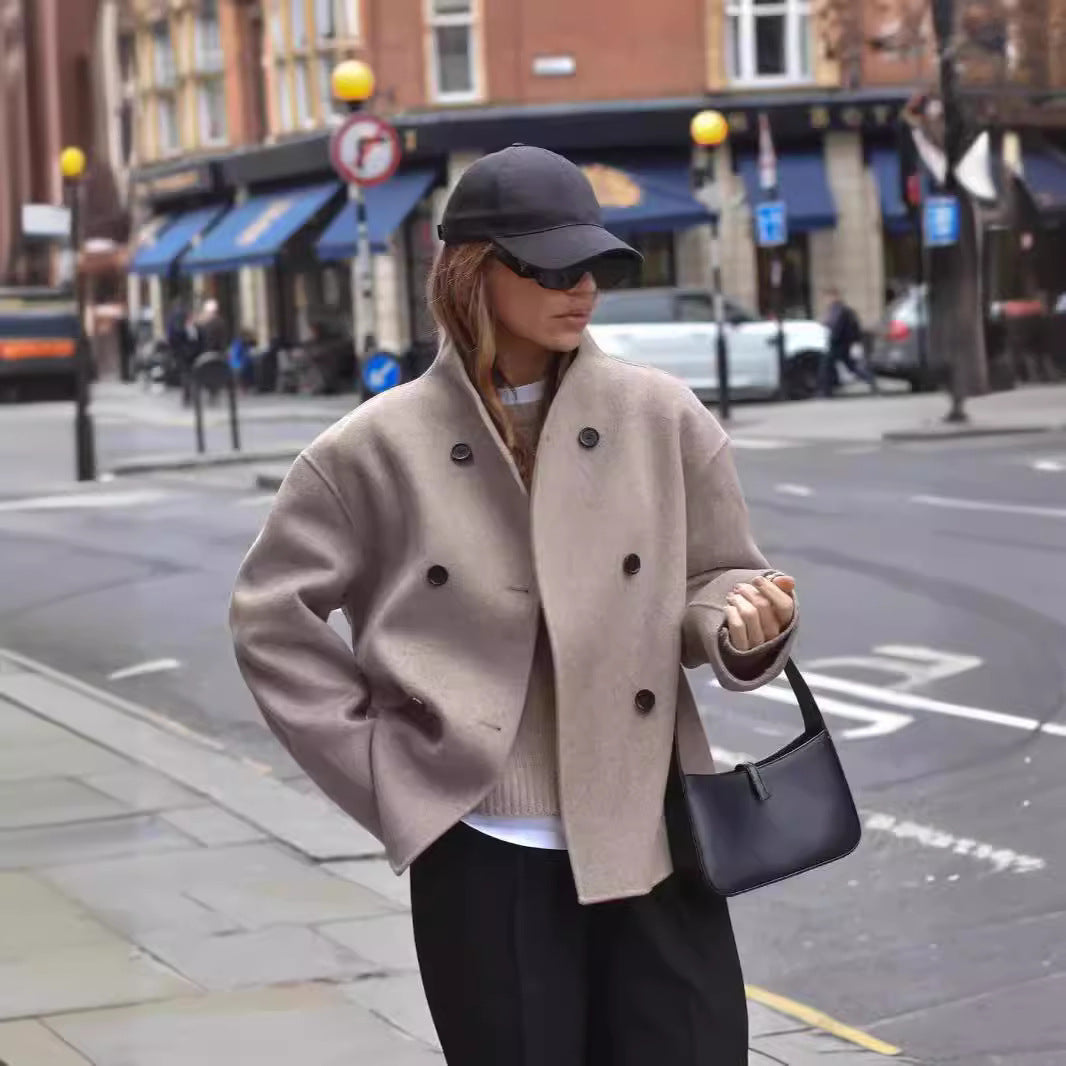 Women's Fashionable Oversized Wool Jacket