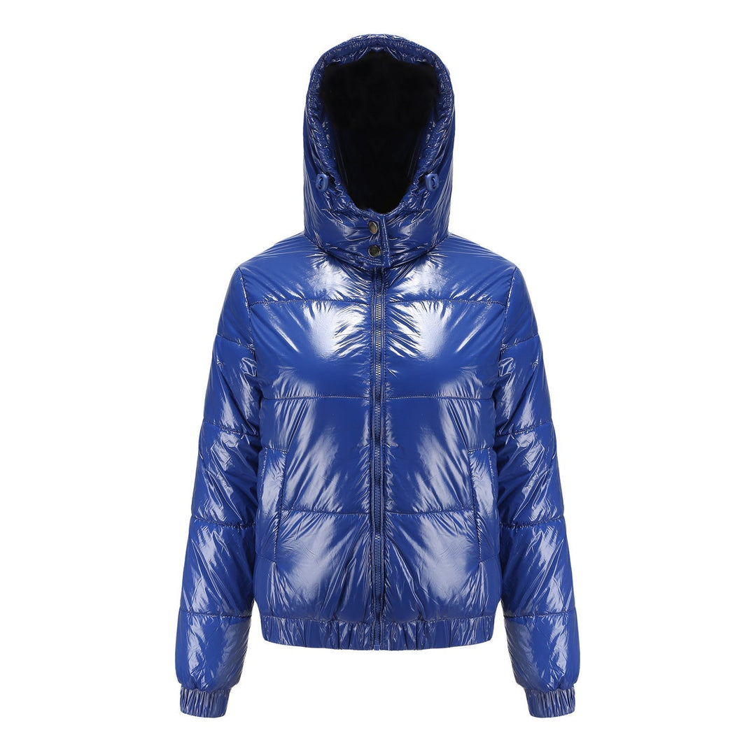 Shiny water-repellent thermo comfort winter jacket women