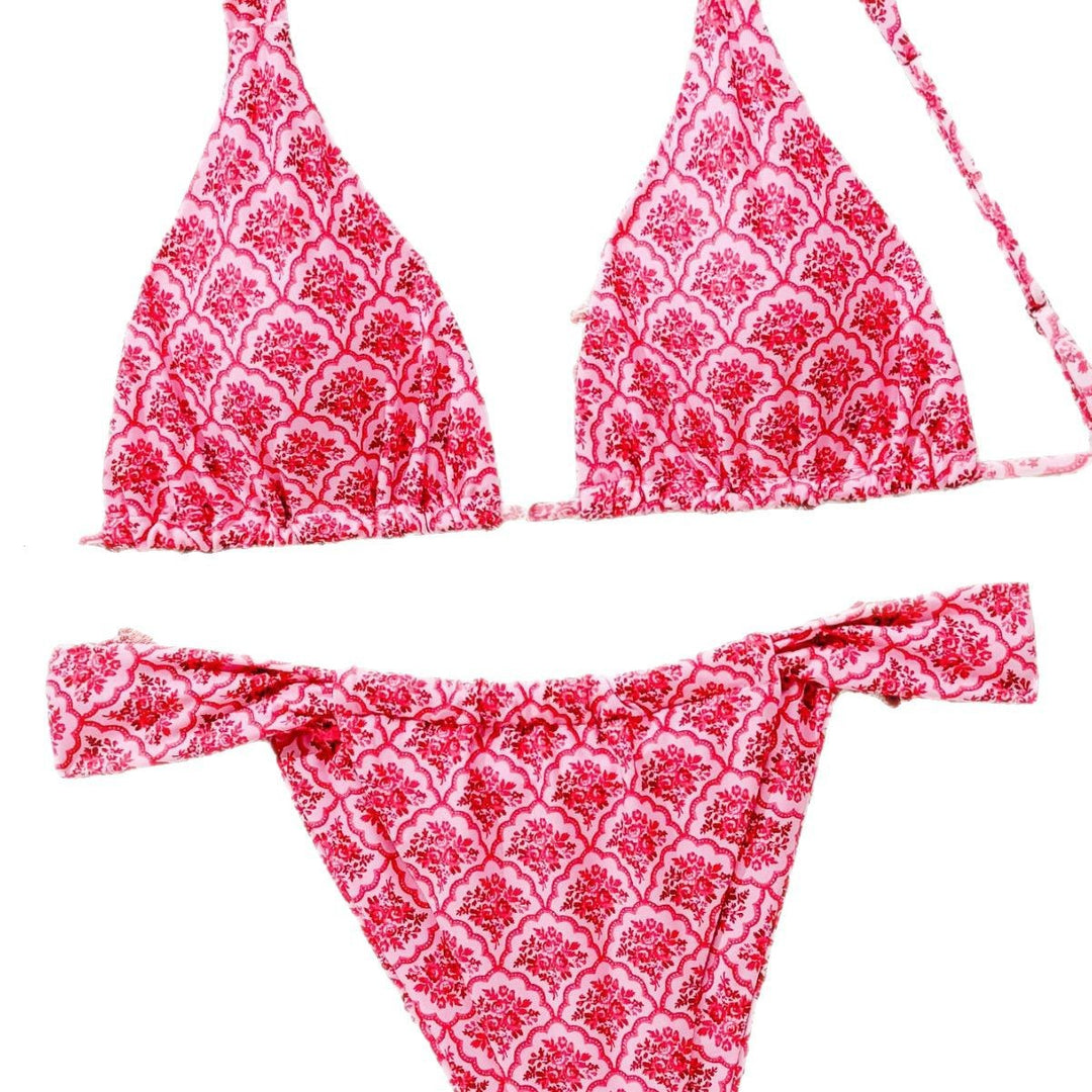 Women's triangle bikini with floral leopard pattern Mune Fashion