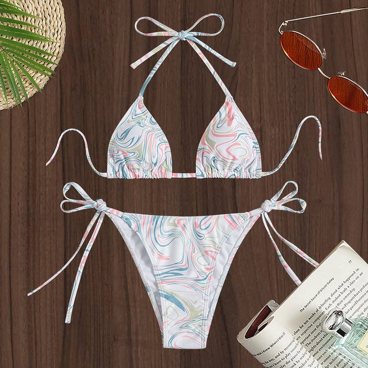 Women's triangle bikini with playful tie band Mune Fashion