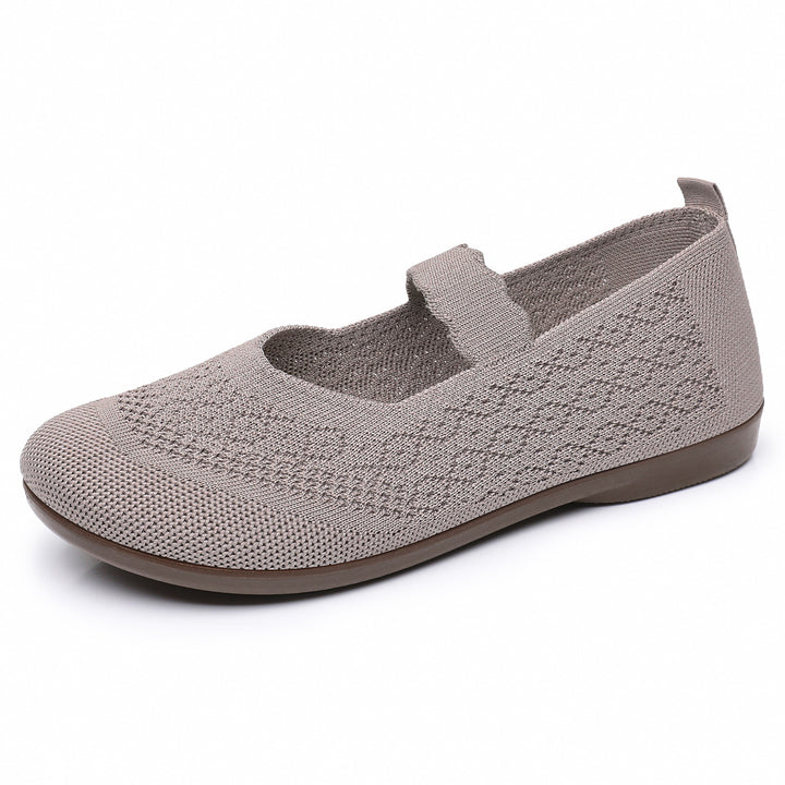 Women's knitted Mary Jane slipper with elastic strap and ergonomic comfort sole Mune Fashion