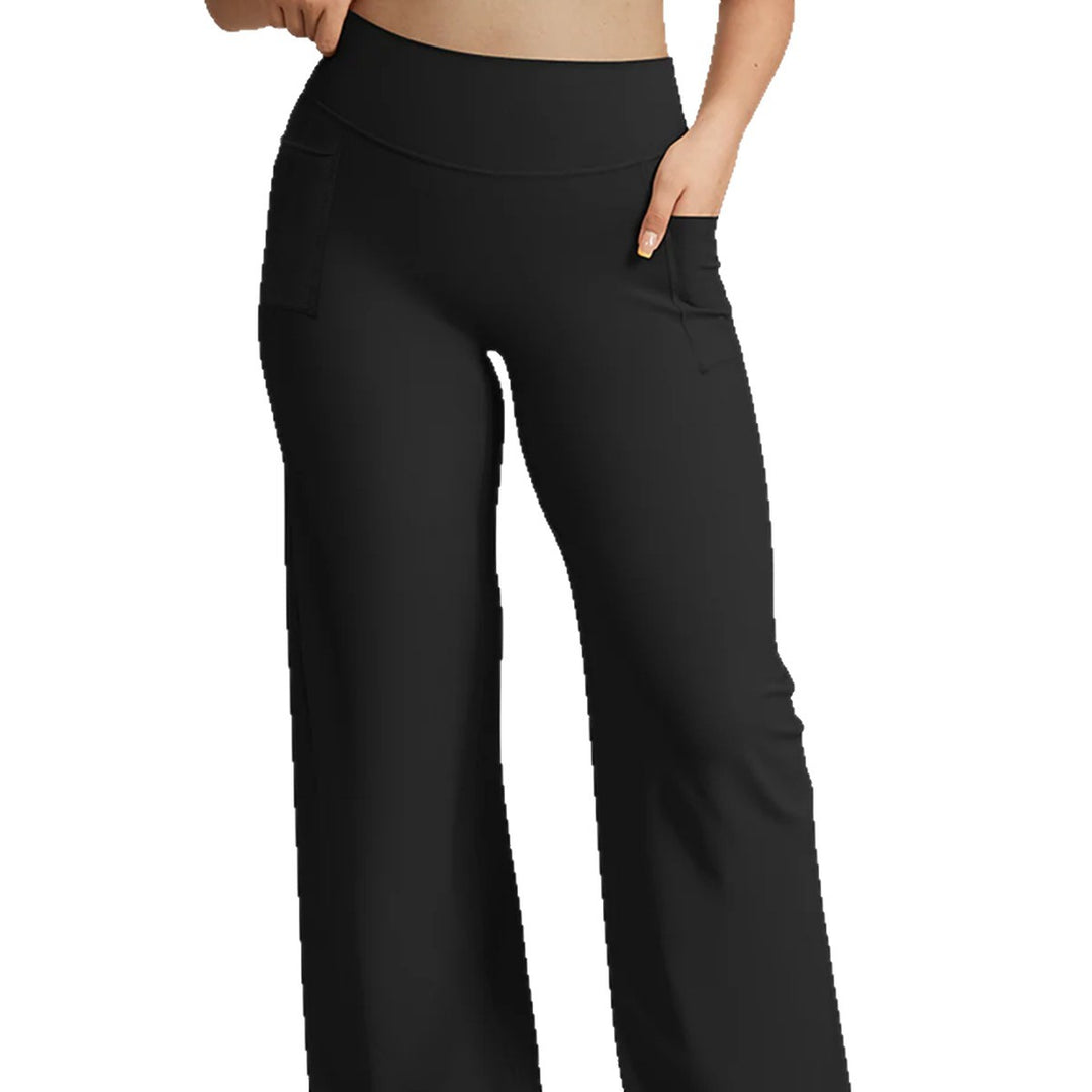 Women's sporty high-waisted leisure pants with pockets Mune Fashion