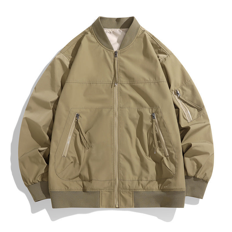 Men's sporty transitional jacket with practical zippered pockets Mune Fashion