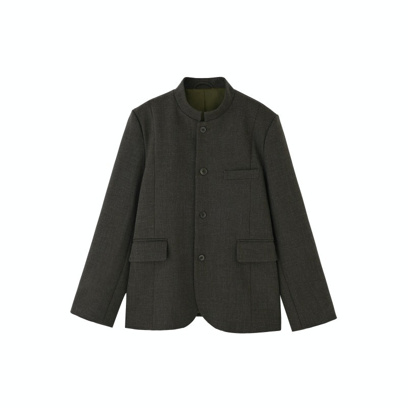 Women’s Fashion Short Jacket with Stand-up Collar Mune Fashion