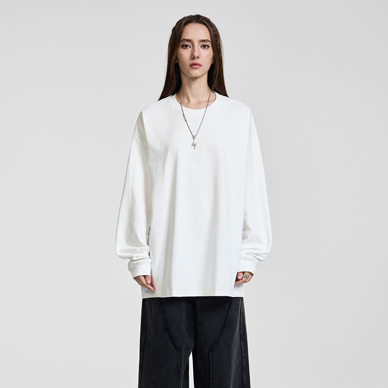 Men's Oversize Long Sleeve Shirt with Dropped Shoulder and Round Neck Mune Fashion