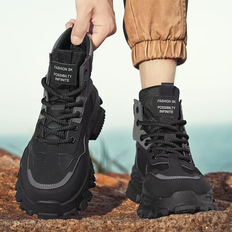 Women’s Sporty High-Top Sneakers with Non-Slip Sole and Stable Heel Construction Mune Fashion