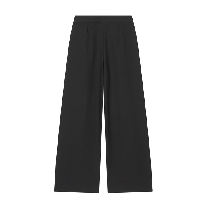 Women's high-waisted pleated trousers with wide leg and prominent front pleats Mune Fashion