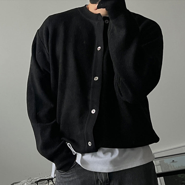 Men's Elegant Button Placket Cardigan Mune Fashion