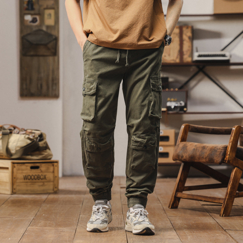 Men's Tech Cargo Jogger Pants with elastic drawstring waist, reinforced knee panels, and multifunctional pockets Mune Fashion