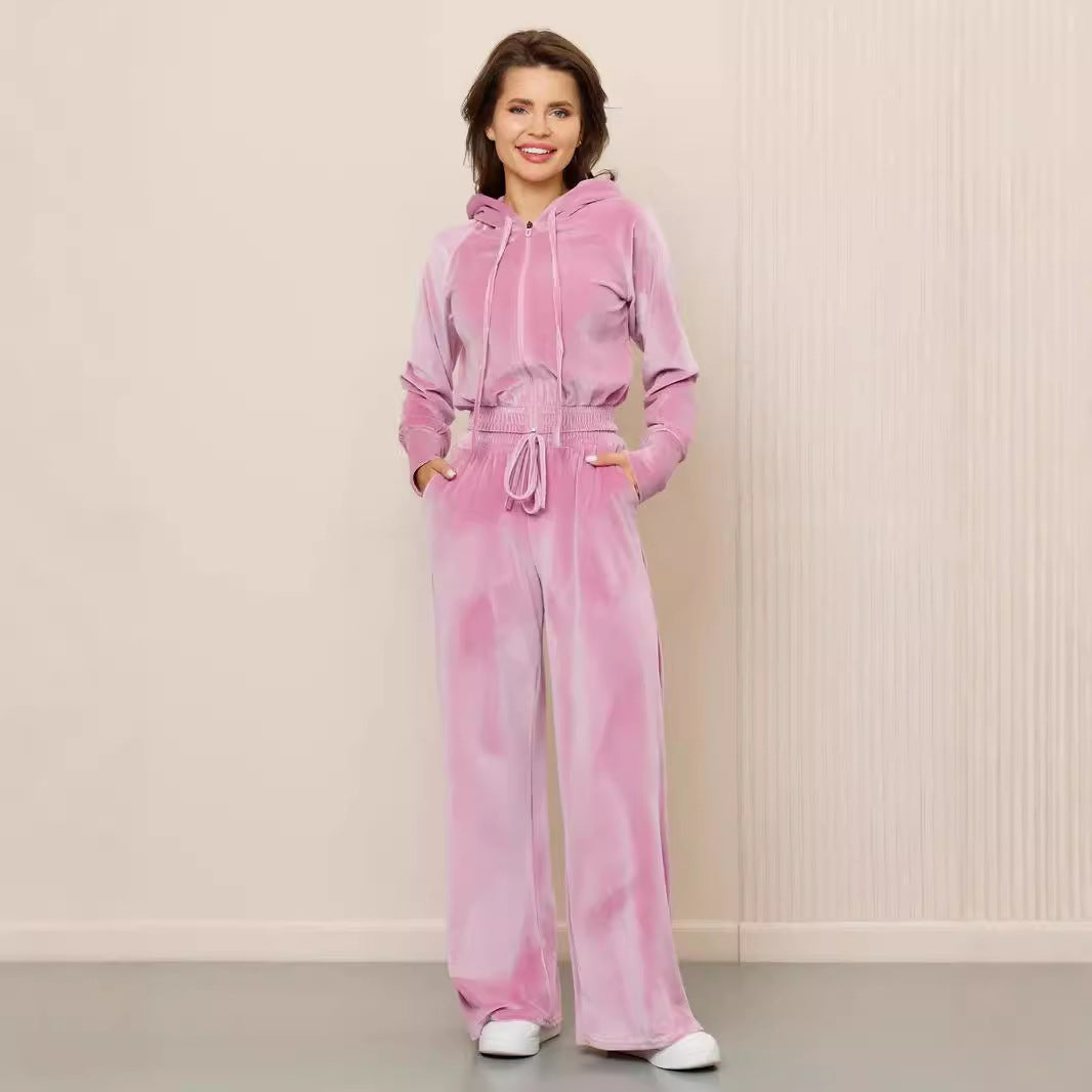 Ladies Sporty Fleece Lounge Set Mune Fashion