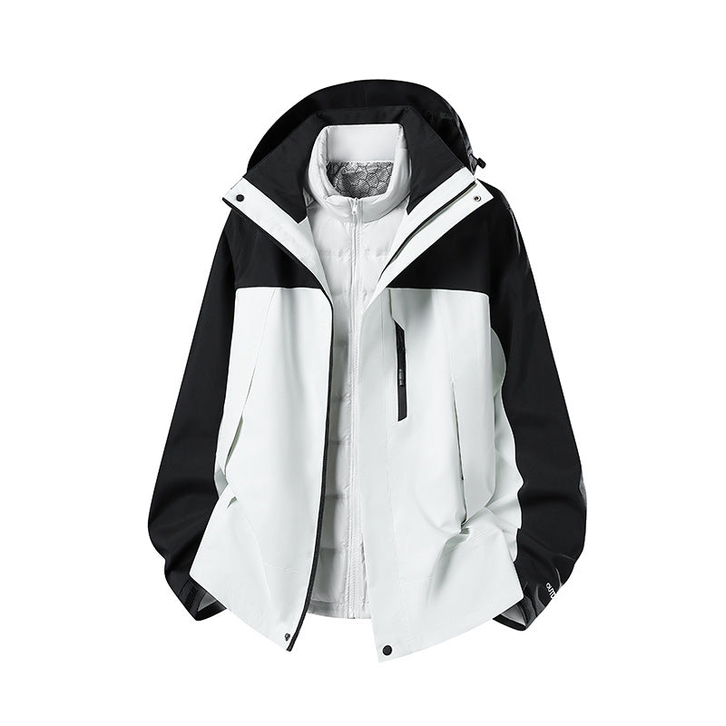 Women's Two-Piece Softshell Parka with Removable Quilted Inner Jacket Mune Fashion