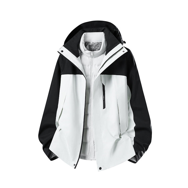 Women's Two-Piece Softshell Parka with Removable Quilted Inner Jacket Mune Fashion