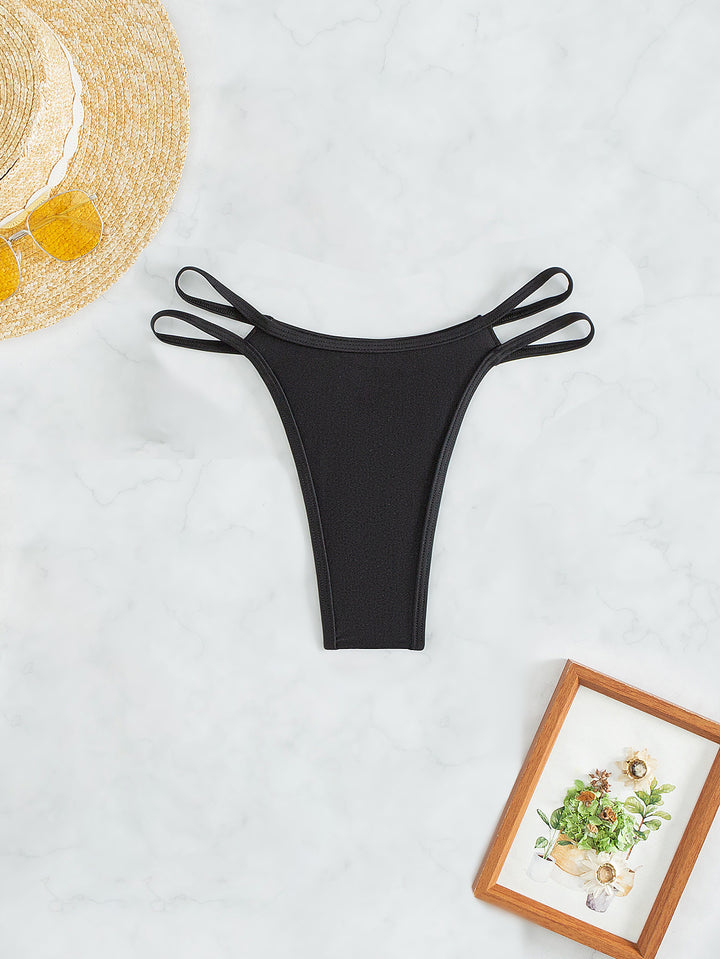 Women's High-Cut Ruffled Bikini Bottom Mune Fashion
