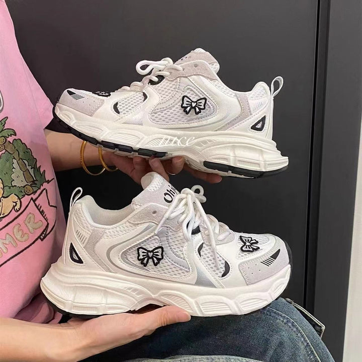 Women's sneakers with playful bow detail and breathable mesh upper Mune Fashion