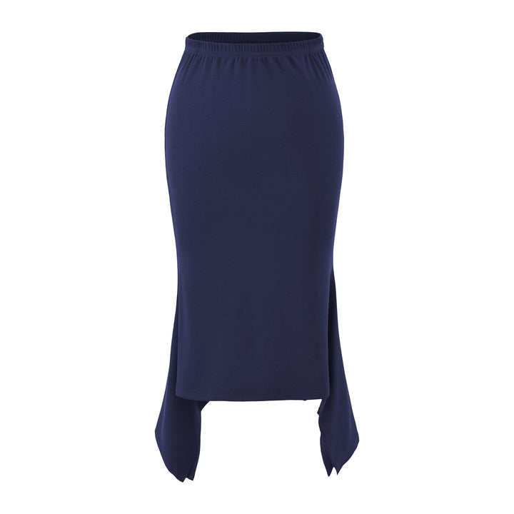Women's Two-Piece Set with Fitted Long Sleeve Top and Maxi Skirt with Slit Mune Fashion