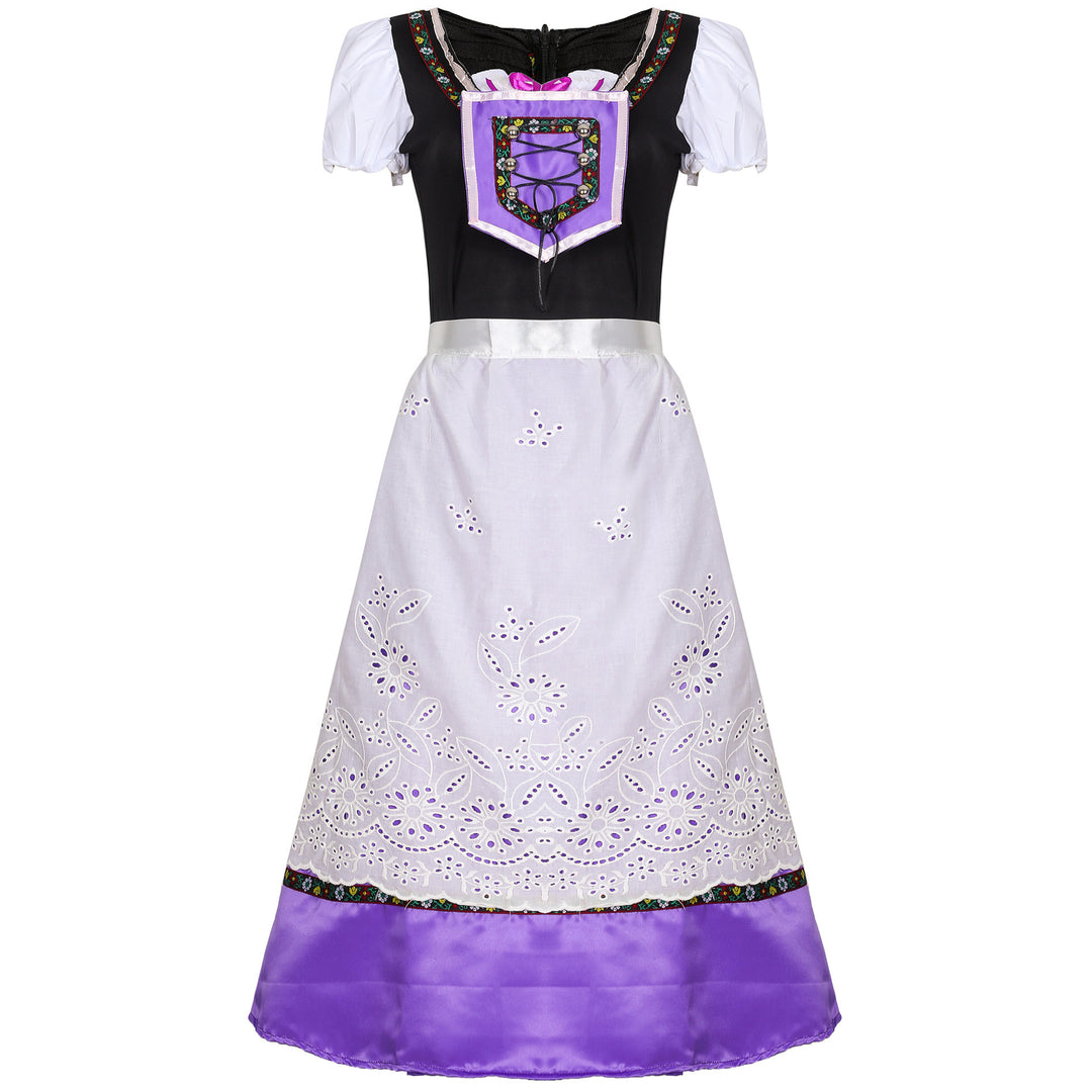Ladies' traditional dress with laced bodice and embroidered apron Mune Fashion