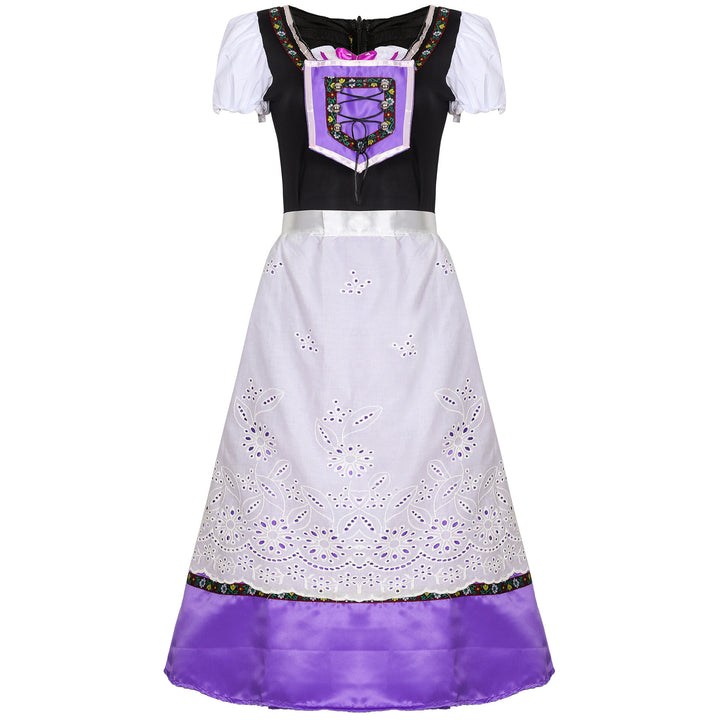 Ladies' traditional dress with laced bodice and embroidered apron Mune Fashion