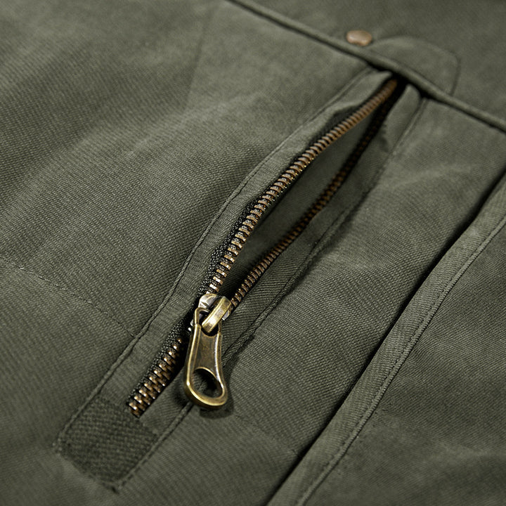 Men's winter parka with teddy lining, hood and water-repellent canvas outer layer Mune Fashion