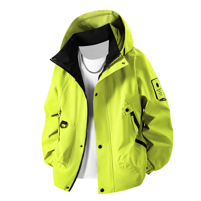 Men's Technical Utility Field Jacket with Hood, Water-Resistant Shell & Multi-Pocket Mune Fashion