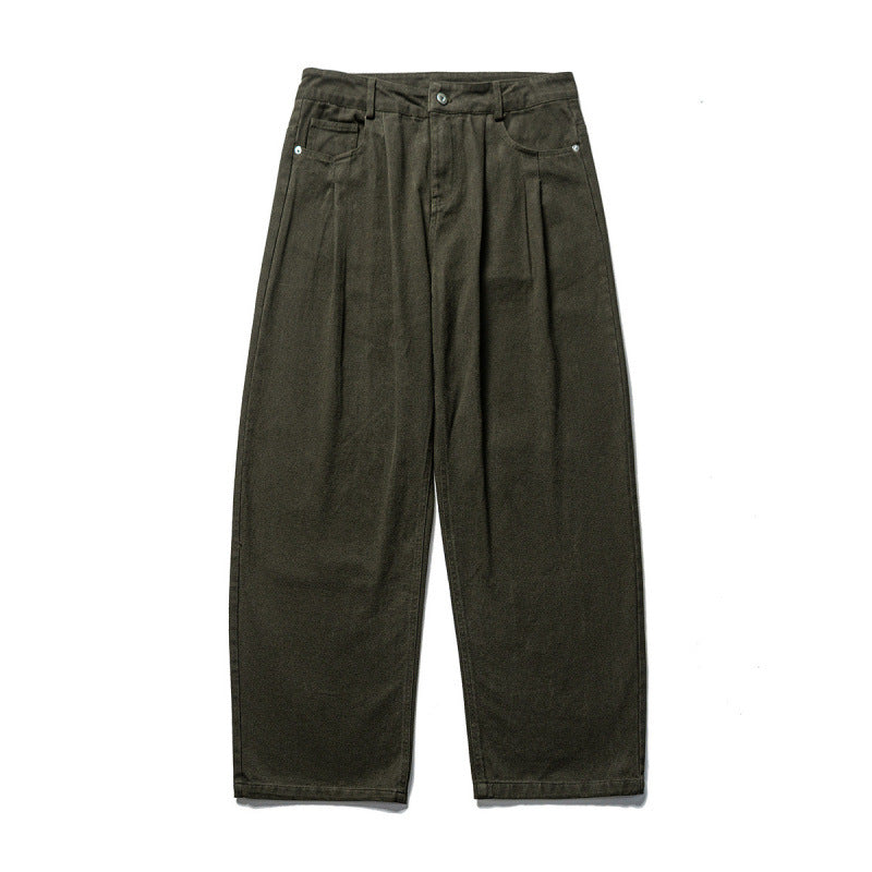 Men's wide pleated trousers in relaxed fit made of cotton twill Mune Fashion