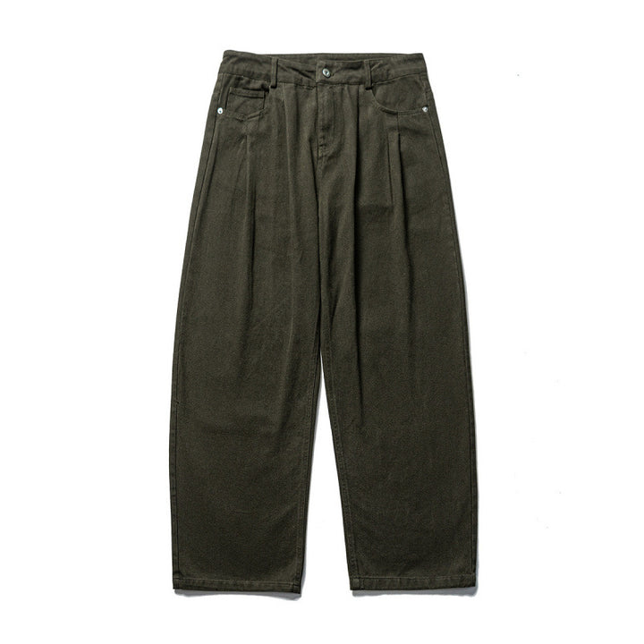 Men's wide pleated trousers in relaxed fit made of cotton twill Mune Fashion