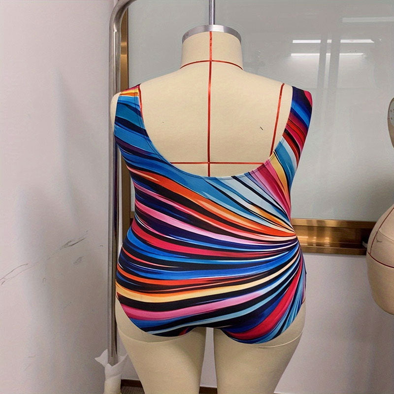 Ladies elegantly cut swimsuit with striking graphic design Mune Fashion