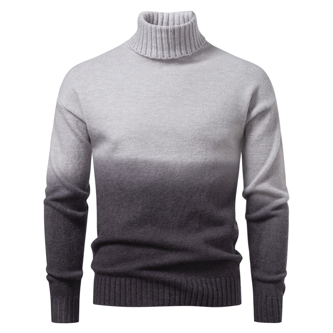 Men's Turtle Neck Sweater with Gentle Gradient and Fine Knit Quality Mune Fashion