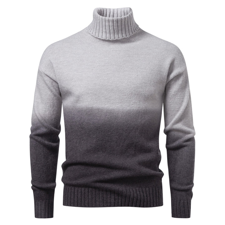 Men's Turtle Neck Sweater with Gentle Gradient and Fine Knit Quality Mune Fashion