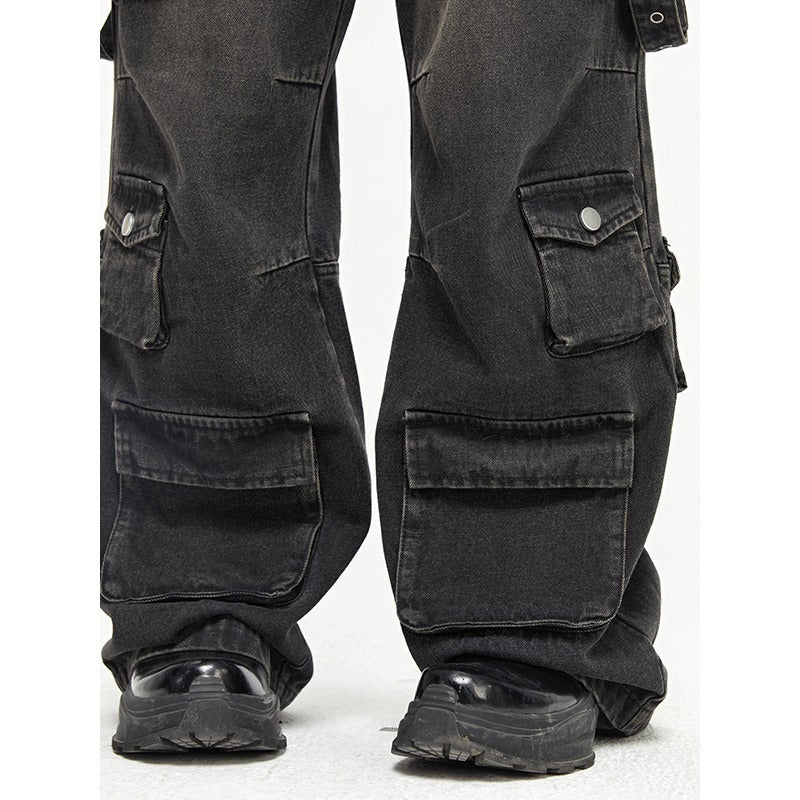 Men's Casual Denim Pants with Innovative Pockets Mune Fashion